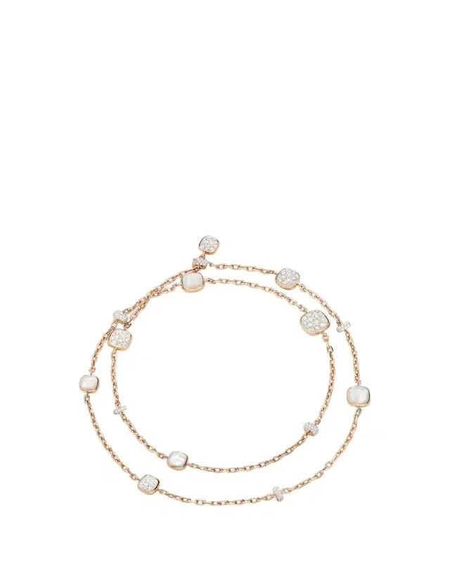 Nudo 18K Rose Gold Diamond and Mother of Pearl Long Necklace