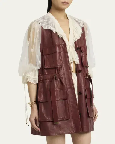 Chloé Leather Belted Utilitarian Vest | Thumbnail 4 Chloé Leather Belted Utilitarian Vest | Thumbnail 4