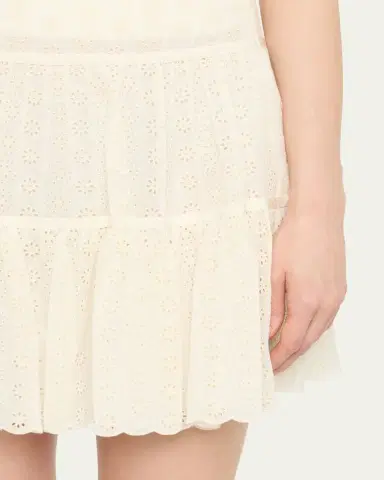 Valentino Garavani Tiered Eyelet Mini Skirt | Thumbnail 5 Valentino Garavani Tiered Eyelet Mini Skirt | Thumbnail 5