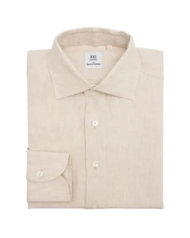 Men's Linen Spread-Collar Dress Shirt