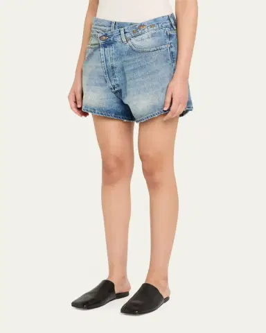 R13 Crossover Denim Shorts | Thumbnail 4