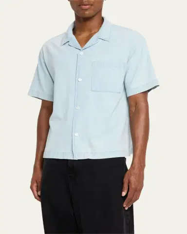 Frame Men's Short-Sleeve Camp Collar Shirt | Thumbnail 7 Frame Men's Short-Sleeve Camp Collar Shirt | Thumbnail 7