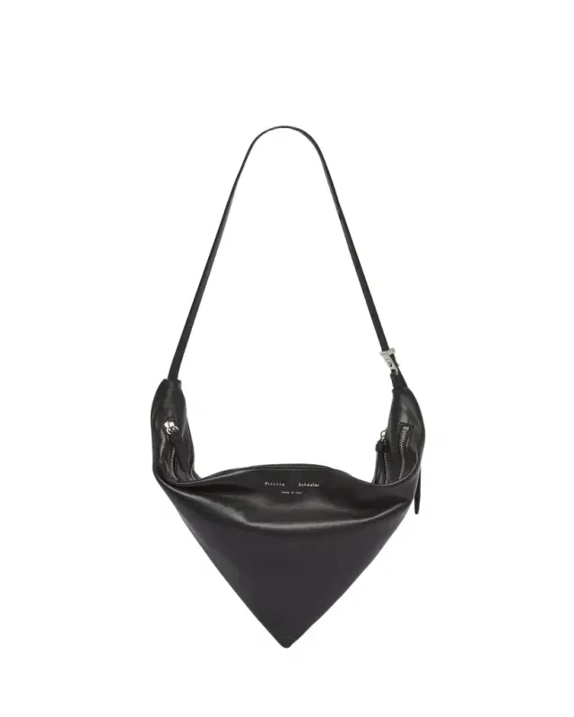 Tetra Double-Zip Napa Leather Shoulder Bag