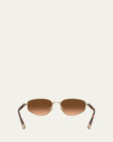Brunello Cucinelli Titanium Oval Sunglasses | Thumbnail 6 Brunello Cucinelli Titanium Oval Sunglasses | Thumbnail 6