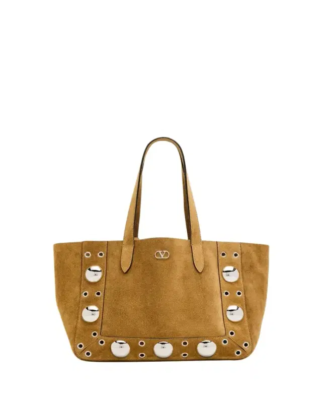 Nellcote Medium Studded Suede Tote Bag