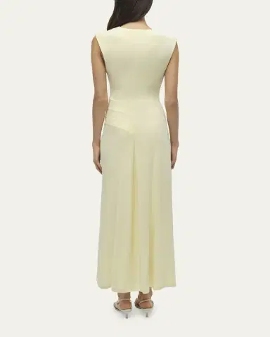 SIMKHAI Acacia Sleeveless Ruched Midi Dress | Thumbnail 3 SIMKHAI Acacia Sleeveless Ruched Midi Dress | Thumbnail 3