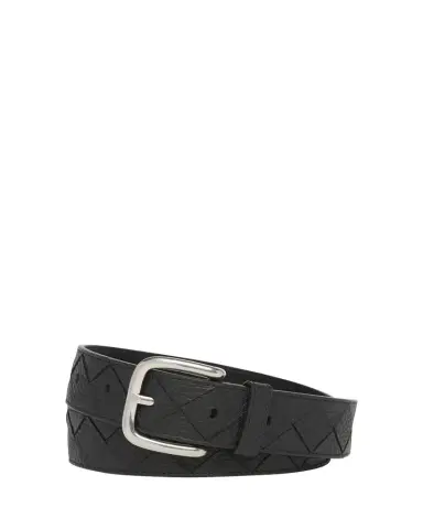 Bottega Veneta Men's Intrecciato Leather Belt | Thumbnail 1