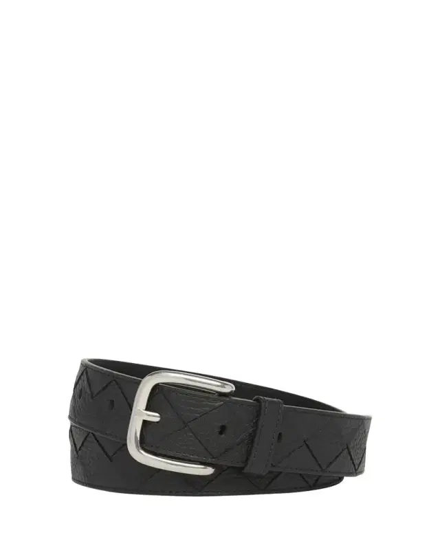 Bottega Veneta Men's Intrecciato Leather Belt