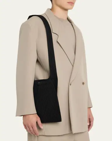 Homme Plissé Issey Miyake Men's Pocket Large Pleated Crossbody Bag | Thumbnail 2