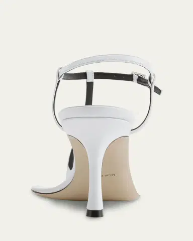 Christen Mono Leather T-Strap Stiletto Sandals | Thumbnail 2