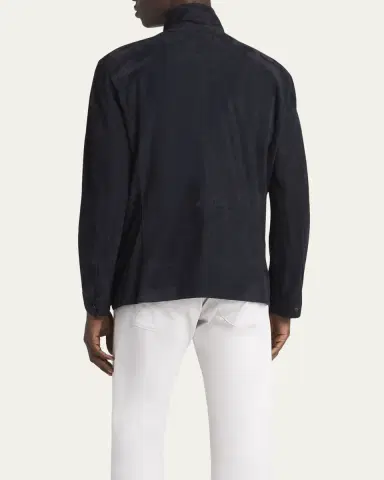 Giorgio Armani Men's Suede Field Jacket | Thumbnail 3 Giorgio Armani Men's Suede Field Jacket | Thumbnail 3