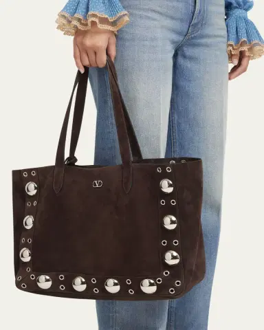 Valentino Garavani Nellcote Studded Suede Tote Bag | Thumbnail 7 Valentino Garavani Nellcote Studded Suede Tote Bag | Thumbnail 7