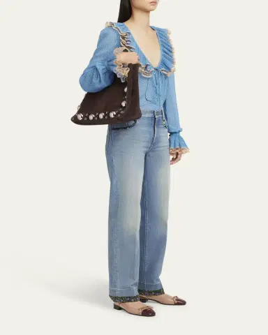 Valentino Garavani Nellcote Studded Suede Tote Bag | Thumbnail 10 Valentino Garavani Nellcote Studded Suede Tote Bag | Thumbnail 10