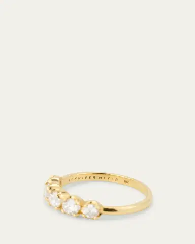 Jennifer Meyer Small Graduated Diamond Ring in 18K Yellow Gold | Thumbnail 4