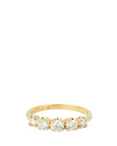 Jennifer Meyer Small Graduated Diamond Ring in 18K Yellow Gold | Thumbnail 1