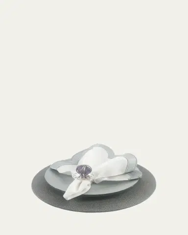 Nomi K Embossed Vegan Leather Placemat with Silver Butterflies | Thumbnail 2 Nomi K Embossed Vegan Leather Placemat with Silver Butterflies | Thumbnail 2