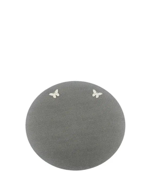 Nomi K Embossed Vegan Leather Placemat with Silver Butterflies