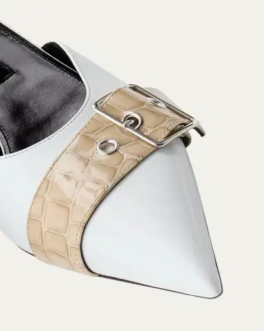 CHRISTEN Helix Mixed Leather Buckle Mules | Thumbnail 3 CHRISTEN Helix Mixed Leather Buckle Mules | Thumbnail 3