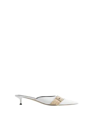 CHRISTEN Helix Mixed Leather Buckle Mules | Thumbnail 1 CHRISTEN Helix Mixed Leather Buckle Mules | Thumbnail 1