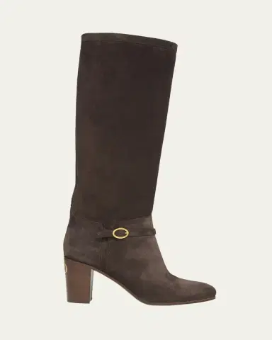 Valentino Garavani Pattie Suede Buckle Knee Boots | Thumbnail 4 Valentino Garavani Pattie Suede Buckle Knee Boots | Thumbnail 4