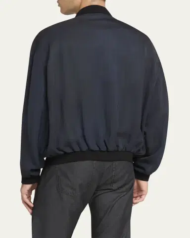 Giorgio Armani Men's Chevron Utility Bomber Jacket | Thumbnail 3 Giorgio Armani Men's Chevron Utility Bomber Jacket | Thumbnail 3