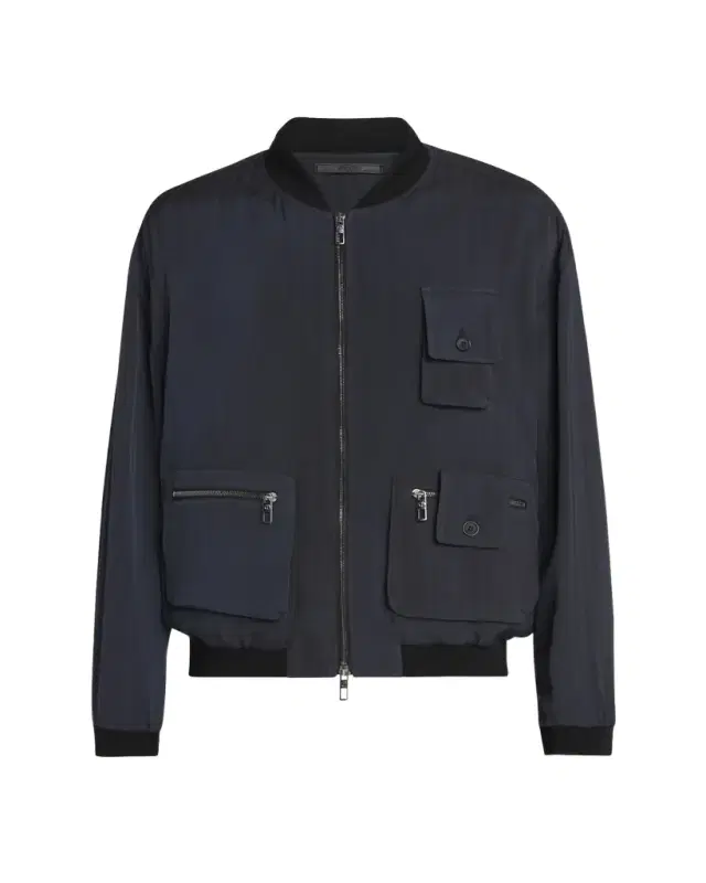 Giorgio Armani Men's Chevron Utility Bomber Jacket