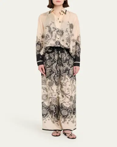 Zimmermann Rhiannon Relaxed Silk Shirt | Thumbnail 2 Zimmermann Rhiannon Relaxed Silk Shirt | Thumbnail 2