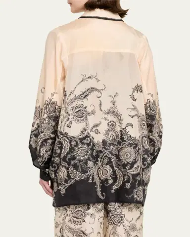 Zimmermann Rhiannon Relaxed Silk Shirt | Thumbnail 3 Zimmermann Rhiannon Relaxed Silk Shirt | Thumbnail 3