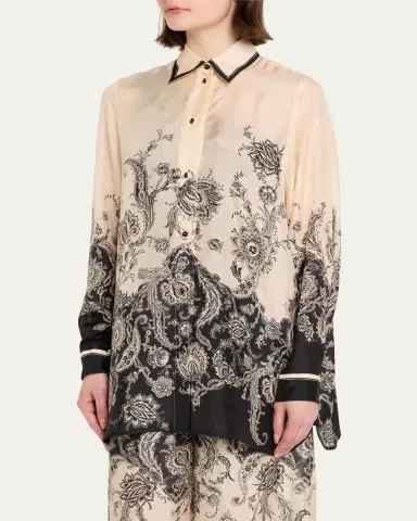 Zimmermann Rhiannon Relaxed Silk Shirt | Thumbnail 4 Zimmermann Rhiannon Relaxed Silk Shirt | Thumbnail 4