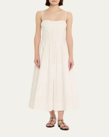 Simkhai Kittiya Sleeveless A-Line Midi Dress | Thumbnail 2 Simkhai Kittiya Sleeveless A-Line Midi Dress | Thumbnail 2