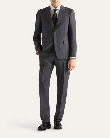 Prada Men's Mohair-Wool Solid Suit | Thumbnail 3 Prada Men's Mohair-Wool Solid Suit | Thumbnail 3