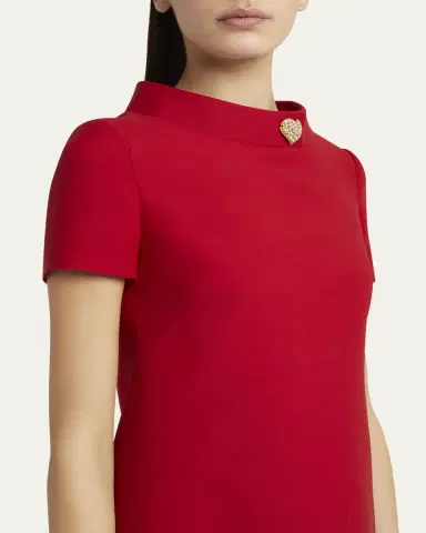 Valentino Garavani Crepe Couture Crystal Heart Mini Dress | Thumbnail 13 Valentino Garavani Crepe Couture Crystal Heart Mini Dress | Thumbnail 13