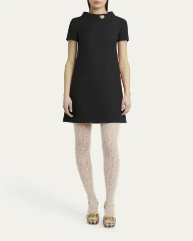 Valentino Garavani Crepe Couture Crystal Heart Mini Dress | Thumbnail 6 Valentino Garavani Crepe Couture Crystal Heart Mini Dress | Thumbnail 6
