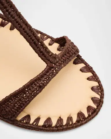 Carrie Forbes Tume Raffia T-Strap Slide Sandals | Thumbnail 1 Carrie Forbes Tume Raffia T-Strap Slide Sandals | Thumbnail 1