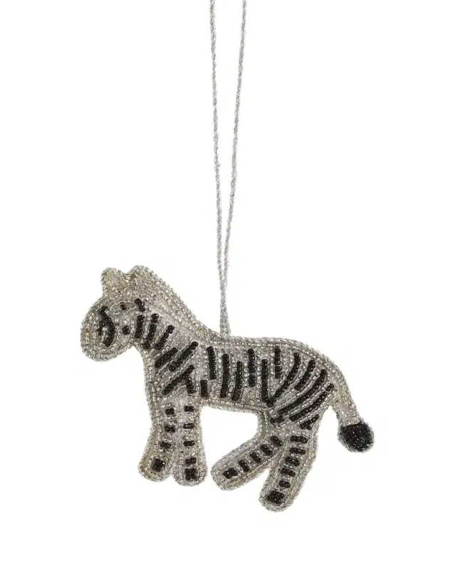 Zebra Christmas Ornament