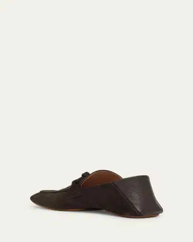 Bottega Veneta Men's Daddy Nubuck Collapsible-Heel Loafers | Thumbnail 4 Bottega Veneta Men's Daddy Nubuck Collapsible-Heel Loafers | Thumbnail 4