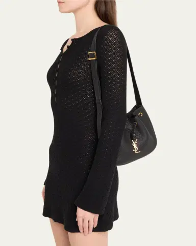 Saint Laurent Paris VII Mini YSL Hobo Bag in Grained Leather | Thumbnail 8 Saint Laurent Paris VII Mini YSL Hobo Bag in Grained Leather | Thumbnail 8