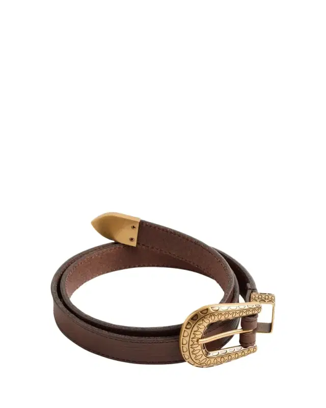 VLogo Signature Engraved Leather Belt, 20mm VLogo Signature Engraved Leather Belt, 20mm