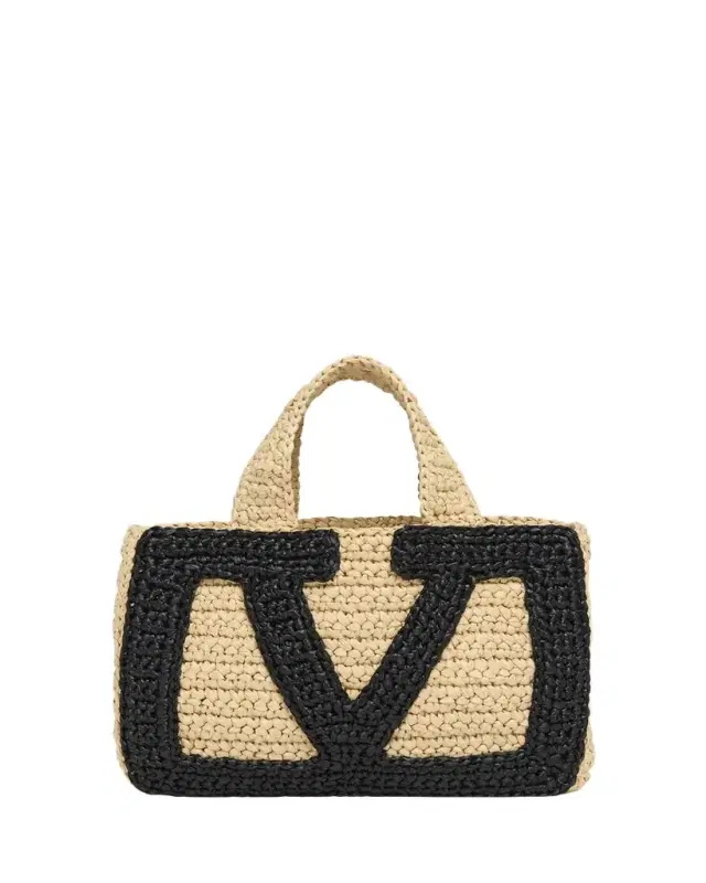 Viva Superstar Crochet Raffia Small Tote Bag