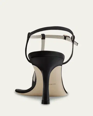 Christen Mono Leather T-Strap Stiletto Sandals | Thumbnail 2