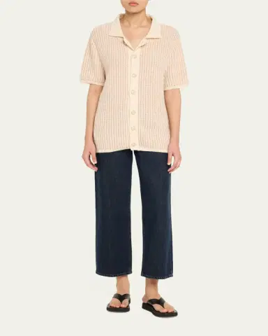 God’s True Cashmere Noble Short-Sleeve Cashmere Shirt | Thumbnail 2