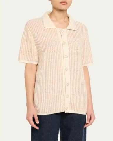 God’s True Cashmere Noble Short-Sleeve Cashmere Shirt | Thumbnail 4