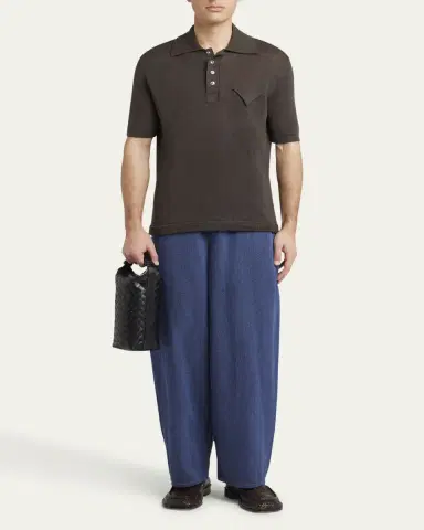 Bottega Veneta Men's Avenue Intrecciato 15 Leather Zip Pouch | Thumbnail 5 Bottega Veneta Men's Avenue Intrecciato 15 Leather Zip Pouch | Thumbnail 5