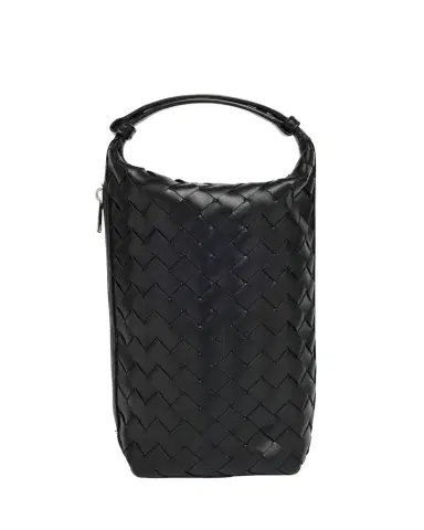 Bottega Veneta Men's Avenue Intrecciato 15 Leather Zip Pouch | Thumbnail 1 Bottega Veneta Men's Avenue Intrecciato 15 Leather Zip Pouch | Thumbnail 1