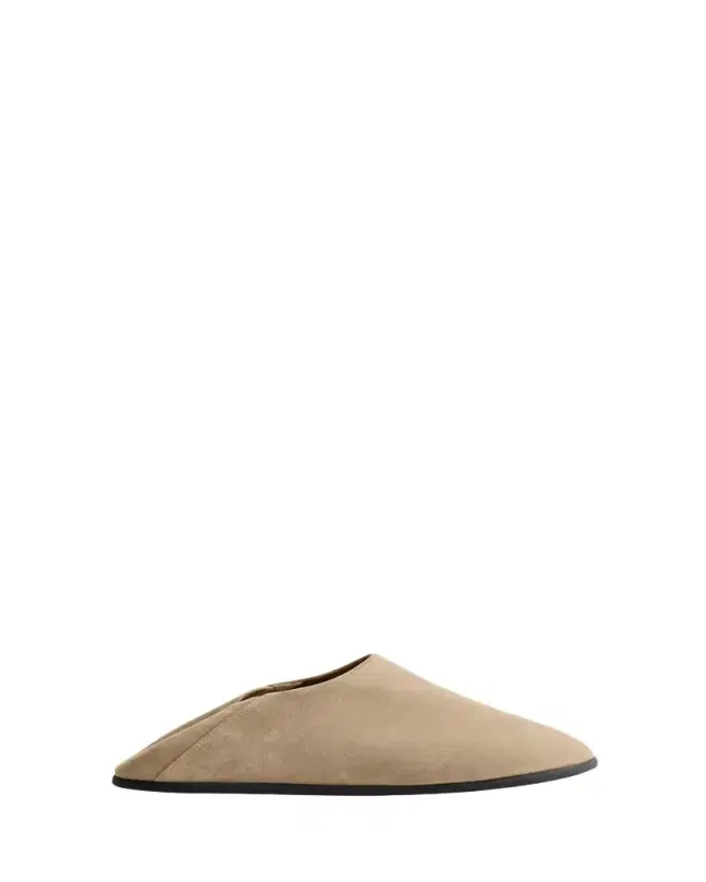 Christen Big Bootie Suede Slipper Mules