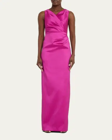 Rickie Freeman for Teri Jon Ruched Mikado Column Gown | Thumbnail 2 Rickie Freeman for Teri Jon Ruched Mikado Column Gown | Thumbnail 2
