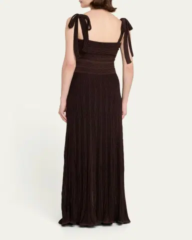 Zimmermann Lucky Metallic Tie Dress | Thumbnail 3 Zimmermann Lucky Metallic Tie Dress | Thumbnail 3