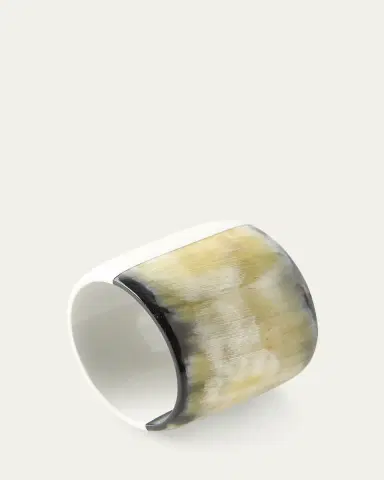 Von Gern Home Horn & White Lacquer Napkin Ring | Thumbnail 2