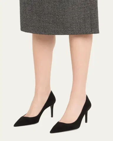 Stuart Weitzman Stuart Suede Stiletto Pumps | Thumbnail 2