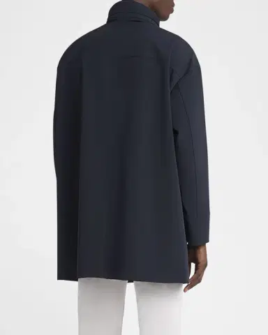 Giorgio Armani Men's Nylon Stretch Caban Coat | Thumbnail 2